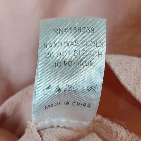 Pomander Place Tuckernuck Fallon Dress in Salmon Linen Blend Size Large - Picture 10 of 12